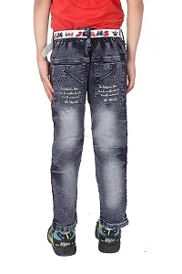 Qtsy Regular Fit Denim for Kids Stretchable Faded Jeans for Boys-thumb1