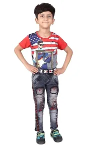 Qtsy Regular Fit Denim for Kids Stretchable Faded Jeans for Boys-thumb4