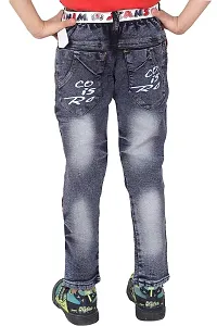 Qtsy Regular Fit Denim for Kids Stretchable Faded Jeans for Boys-thumb1