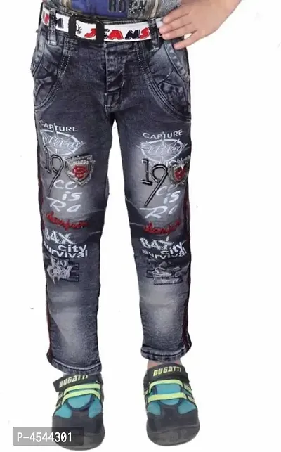 Qtsy Regular Boys Grey Jeans-thumb0