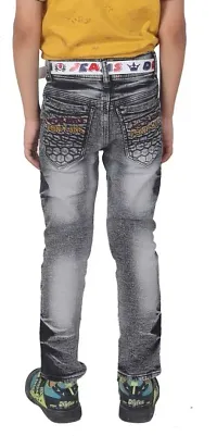 Qtsy Regular Boys Dark Grey Jeans-thumb1