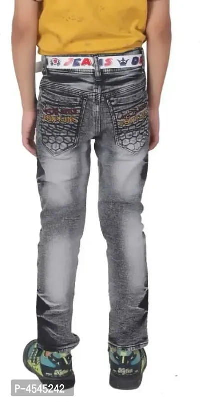 Qtsy Regular Boys Dark Grey Jeans-thumb2