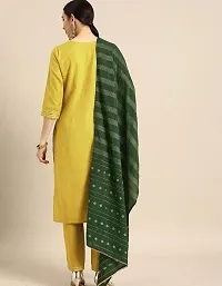 MKE Womens Cotton Kurta with Pant  Dupatta-thumb1