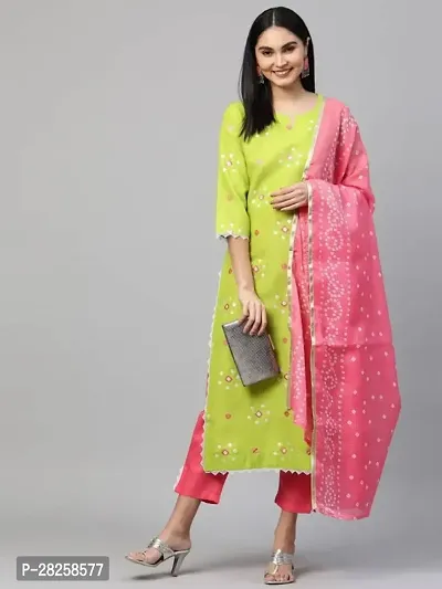 Partywear wear Kurta Pant with Dupattas set for Women