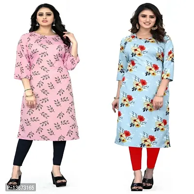 Crepe Printed Straight kurti