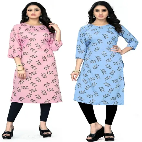 Fancy Crepe Kurti for Women Pack Of 2