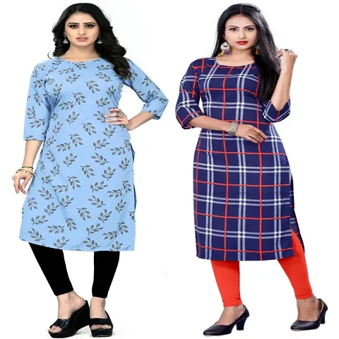 Fancy Crepe Kurti for Women Pack Of 2