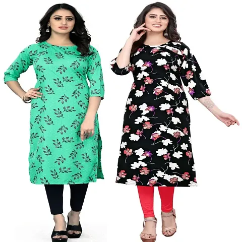 Fancy Crepe Kurti for Women Pack Of 2