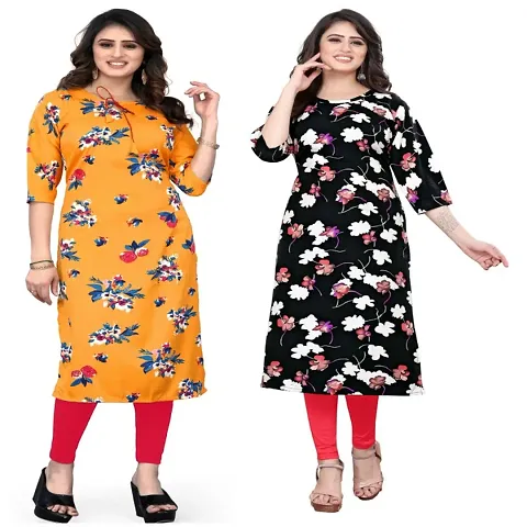 Fancy Crepe Kurti for Women Pack Of 2