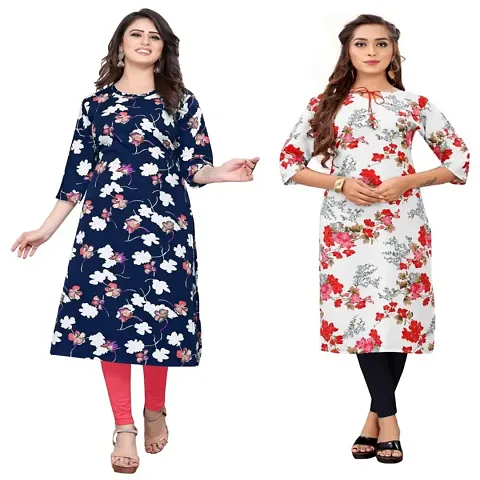 Fancy Crepe Kurti for Women Pack Of 2