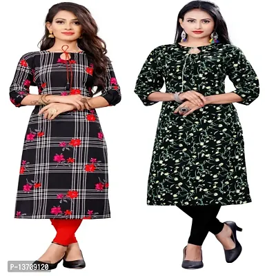 Fancy Crepe Kurti for Women Pack Of 2