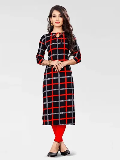 Crepe Checked Kurtas For Women