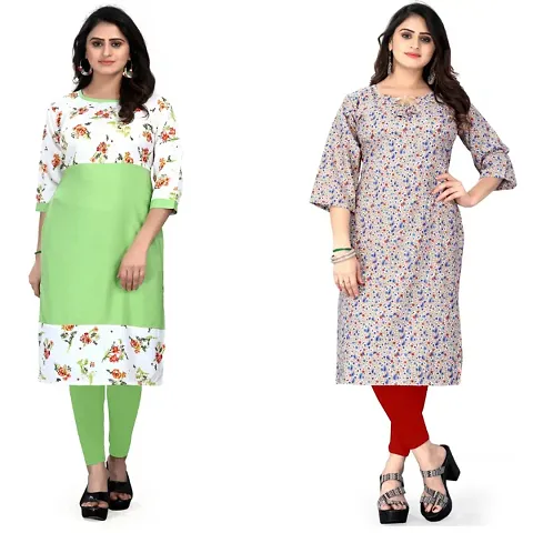 Fancy American Crepe Kurta - Pack of 2