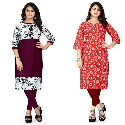 Fancy American Crepe Kurtas For Women Pack Of 2