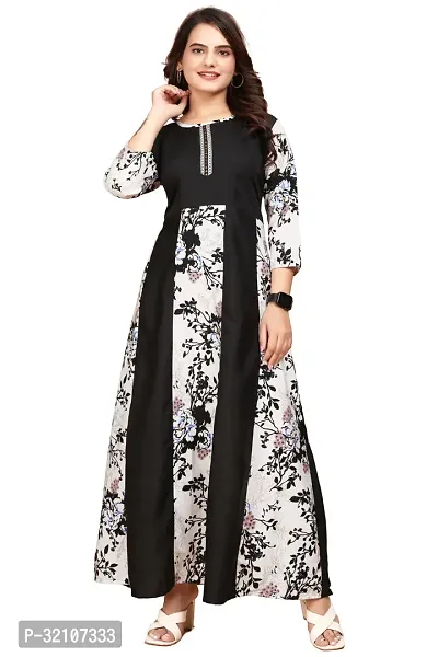 Stylish Crepe Gown for Women-thumb2