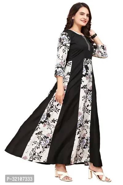 Stylish Crepe Gown for Women-thumb3