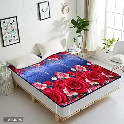 Comfortable Blue Cotton Double Printed 1 Bedcover only-thumb0