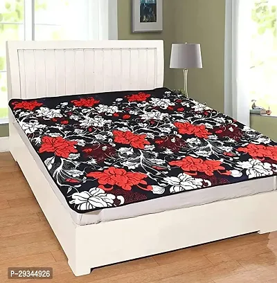 Comfortable Black Cotton Double Printed 1 Bedcover only-thumb0