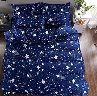 Royal Home Polycotton 1 Double Bedsheet With 2 Pillow Cover blue bedsheet-thumb0