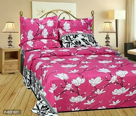Polycotton Bedsheet With 2 Pillow Cover-thumb0