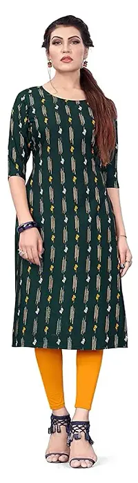 Women's Full-Stitched Crepe Straight Kurti