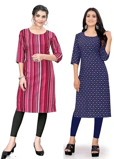 HAVY CREPE A-LINE KURTI(PACK OF 2)