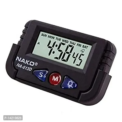 MTSH Digital LCD Alarm Table Desk Car Calendar Clock Timer Stopwatch Dashboard/Office Desk Alarm Clock and Stopwatch Digital Clock-thumb2