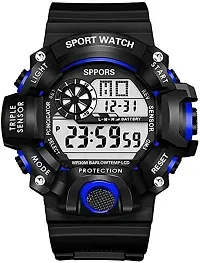 MTSH Digital Watch Shockproof Multi-Functional Automatic Blue Boader Black Waterproof Digital Sport Watch for Men's Kids Watch for Boys - Watch for Men Pack of 1-thumb1