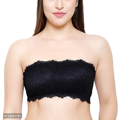 Women's Cotton Lightly padded Wire Free Regular Bra (Tube Bra_Black_Free Size)-thumb2