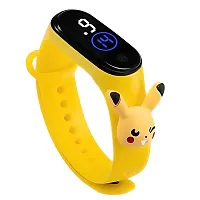 Bros Moon Digital Girl's Watch (Yellow Dial Black Colored Strap)-thumb2