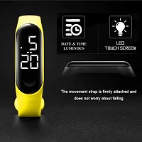 Bros Moon Digital Girl's Watch (Yellow Dial Black Colored Strap)-thumb3