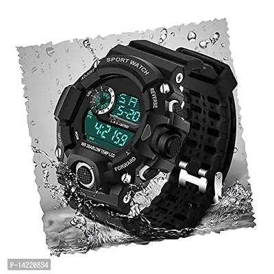 Black waterproof sale digital watch