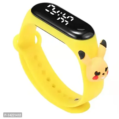 La Classe Watches Cartoon Character Digital Led Bracelet Unisex Band Watch for Boys  Girls (Pikachu)