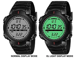 Shine Enterprise Digital Men's  Women's Watch (Black  Red Dial Multicolour Strap) (Pack of 3)-thumb2