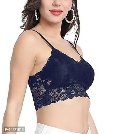 Buy STYLE FLAKES Women's Silky Net Lace Lightly Padded Non-Wired