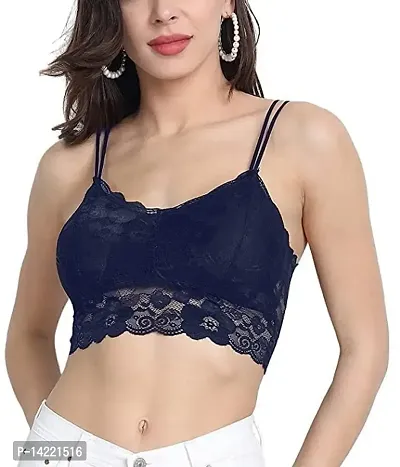 Buy STYLE FLAKES Women's Silky Net Lace Lightly Padded Non-Wired