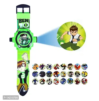 Trade Globe Unique 24 Images Projector Digital Super Hero Toy Watch for Boys Kids - Good Return Gift - Color and Design May Vary (Green)