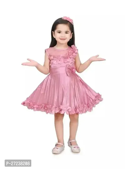 Stylish Purple Silk Embellished Frocks For Girls-thumb0