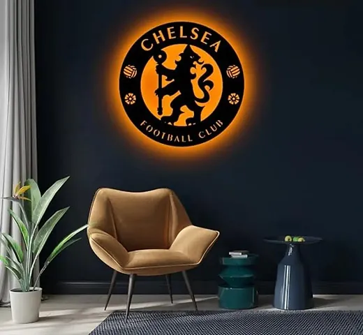 Beautiful Chelsea LED Logo Backlight Night Lamp With Remote Control Chelsea 12X12 inch Wall Decor