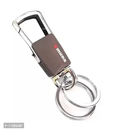 Omuda Hook Locking Silver Metal key ring Key chain for Bike Car Men Women Keyring (omuda 3712)-thumb0