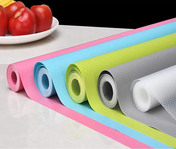 KANO Multipurpose Textured Super Strong Anti-Slip Mat Liner - Size 60X125 cm (1.25 Meter Roll, Grey)