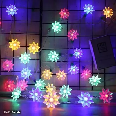 HOME BUY 36 Led Blossom Flower Decoration Lights Plug in Fairy String Lights Diwali Christmas Home Decorative Lights (Steady Lights, Multi Color)-thumb5