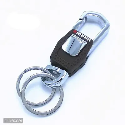 Omuda Hook Locking Silver Metal key ring Key chain for Bike Car Men Women Keyring (omuda 3717-thumb4