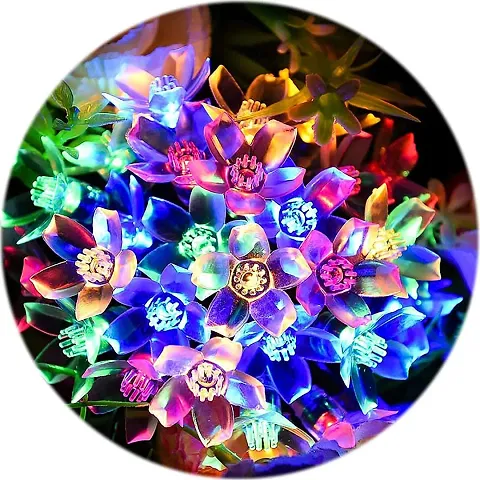 HOME BUY 36 Led Blossom Flower Decoration Lights Plug in Fairy String Lights Diwali Christmas Home Decorative Lights (Steady Lights, Multi Color)