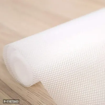 KANO Multipurpose Textured Super Strong Anti-Slip Mat Liner - Size 45X500cm (5 Meter Roll, White) (45X500)