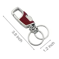 omuda Hook Locking Silver Metal key ring Key chain for Bike Car Men Women Keyring (omuda 3718.)-thumb4