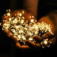 NOVALUC 40 Led Blossom Flower Decoration Lights Plug In Fairy String Lights (6 Meters, Steady,Warm White)(Pvc + Copper)-thumb1