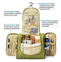 HOME BUY Multifunctional Travel Toiletry Bag Extra Large Makeup Organiser Cosmetic Case Household Grooming Kit Storage Travel Kit Pack with Hook (Green) (Red)-thumb2