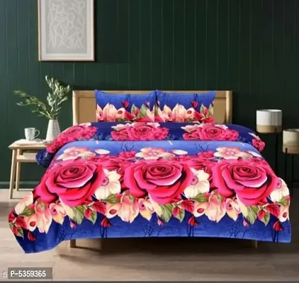 polycotton double  bedsheet with two pillow covers