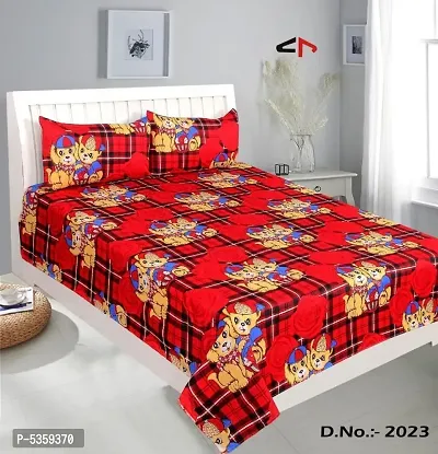 polycotton double  bedsheet with two pillow covers-thumb0